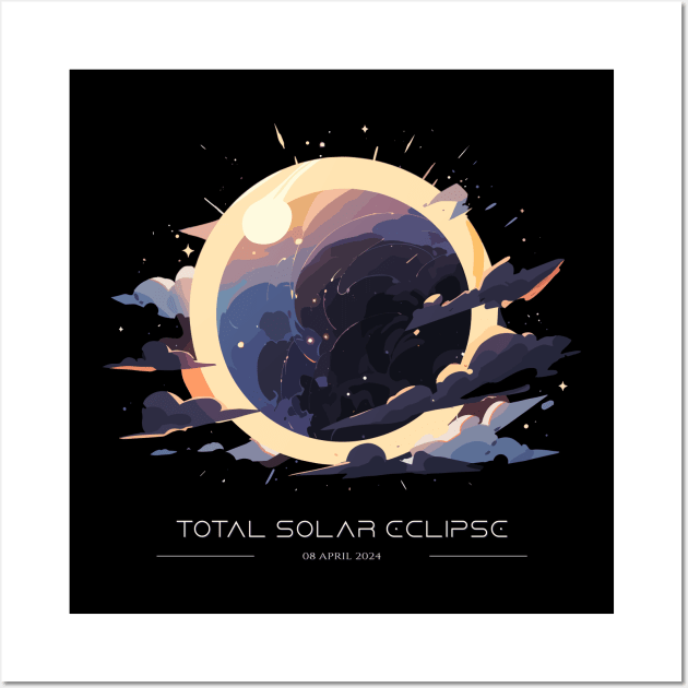 Scenic Solar Eclipse, Astronomical Event Total Solar Eclipse Art Wall Art by Moonfarer